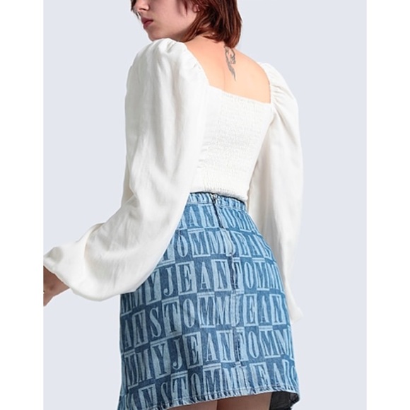 & Other Stories Cropped Dainty Peasant Longsleeve Top Size 10 - Picture 2 of 5